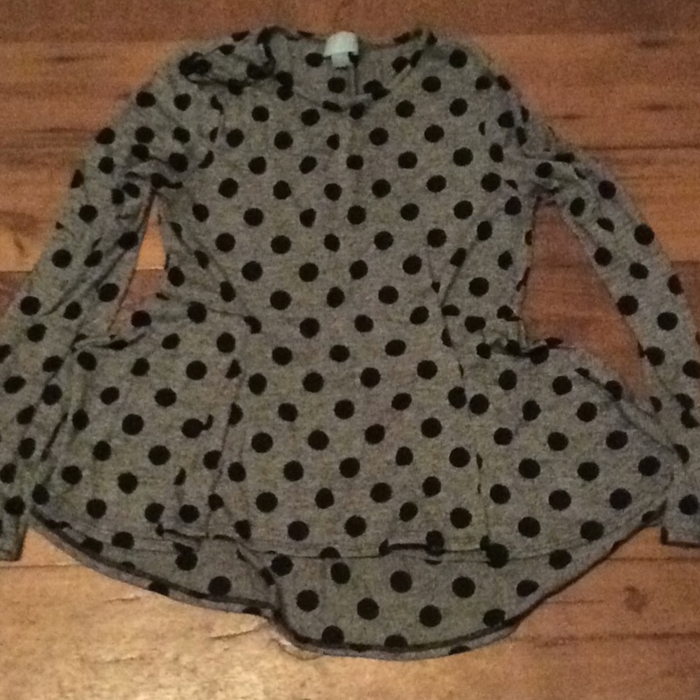 Polka dot peplum